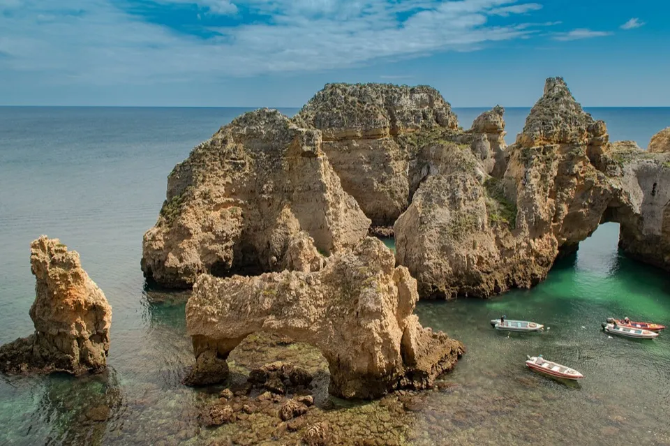 The cliffs of Ponta da Piedade, Lagos, in the Algarve